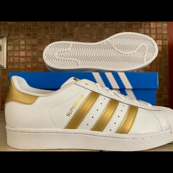*RESERVED*ADIDAS SUPERSTARS GOLD - Picture 3 of 4